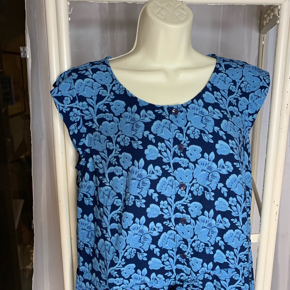CAbi Women’s Blue Floral  Shift Dress Size Small - Picture 8 of 16